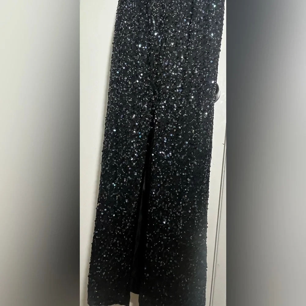 Scala Black Glitter Prom Dress - Picture 10 of 11